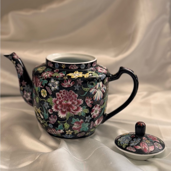 Vintage Chinese Tea Pot (flawless except few speckles INSIDE) ceramic - Picture 4 of 12